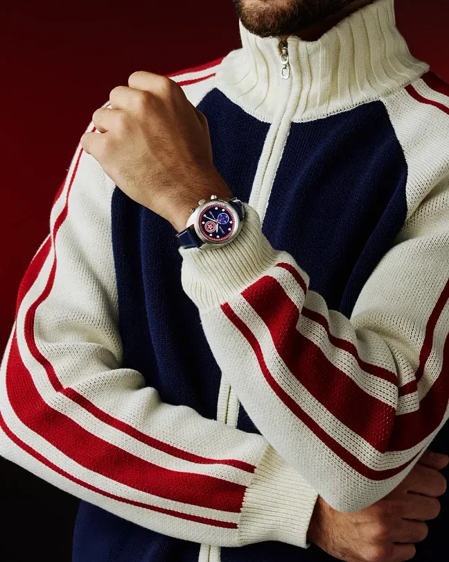 Captain America 85th Anniversary Blue Dial Leather Strap CA7046